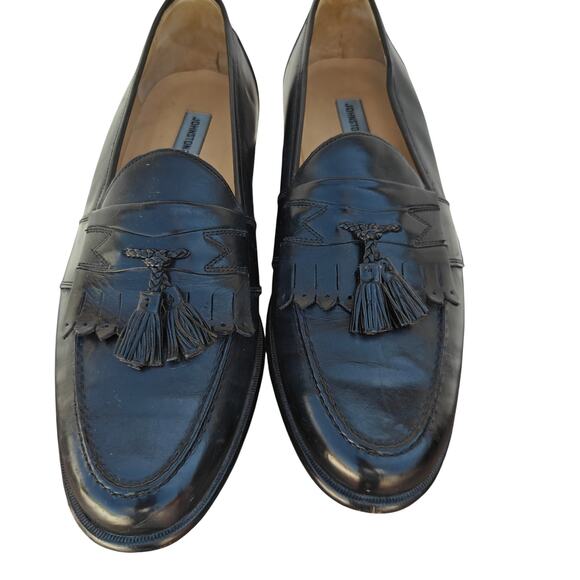 Johnston & Murphy Black Leather Tassel Loafers 11.5M main image 4